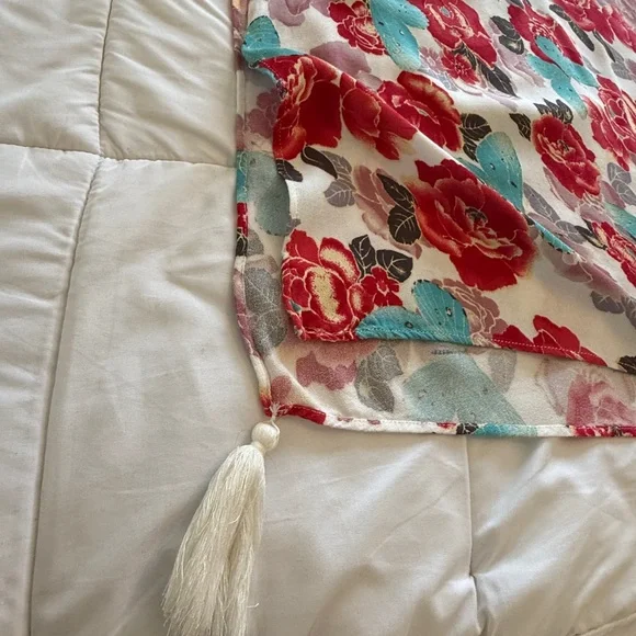 L.I.F.E. Love Is For Eternity Floral Kimono Duster Oversized L - Picture 5 of 9